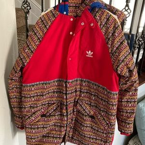 Red Adidas coat. Size large.